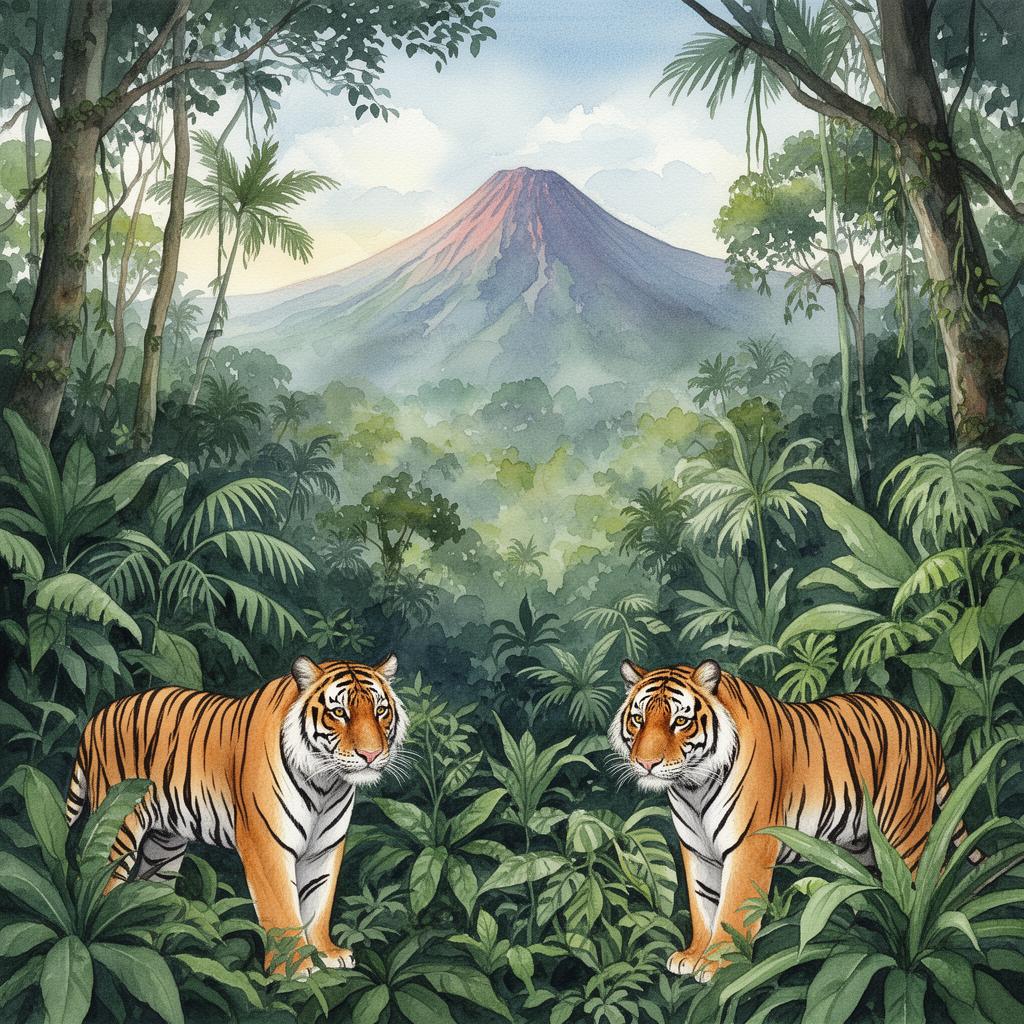 Sumaterský prales – watercolor